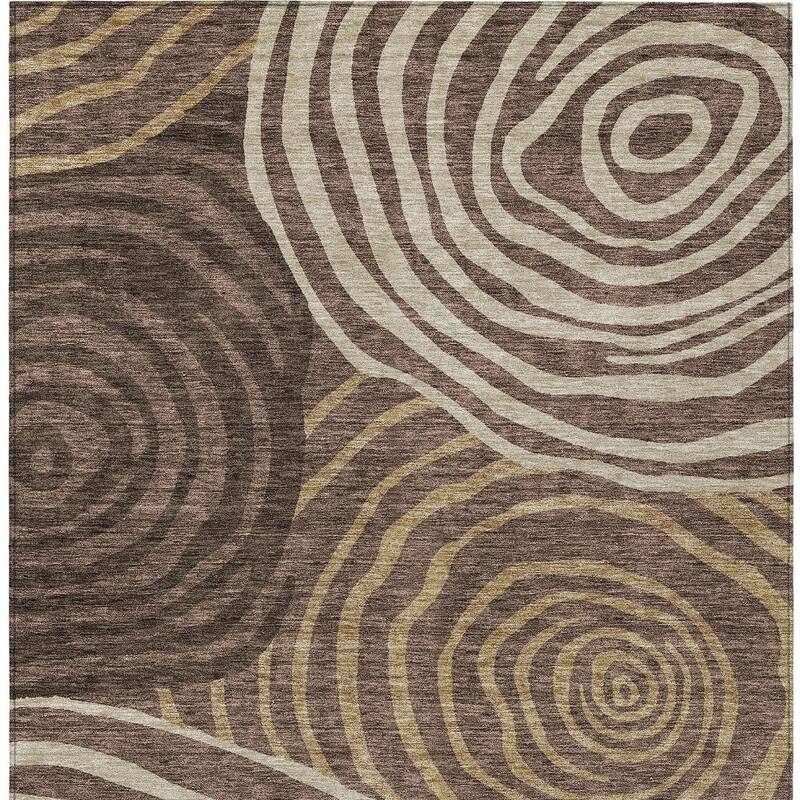 HomeRoots Abstract Transitional Rectangle Outdoor Rug