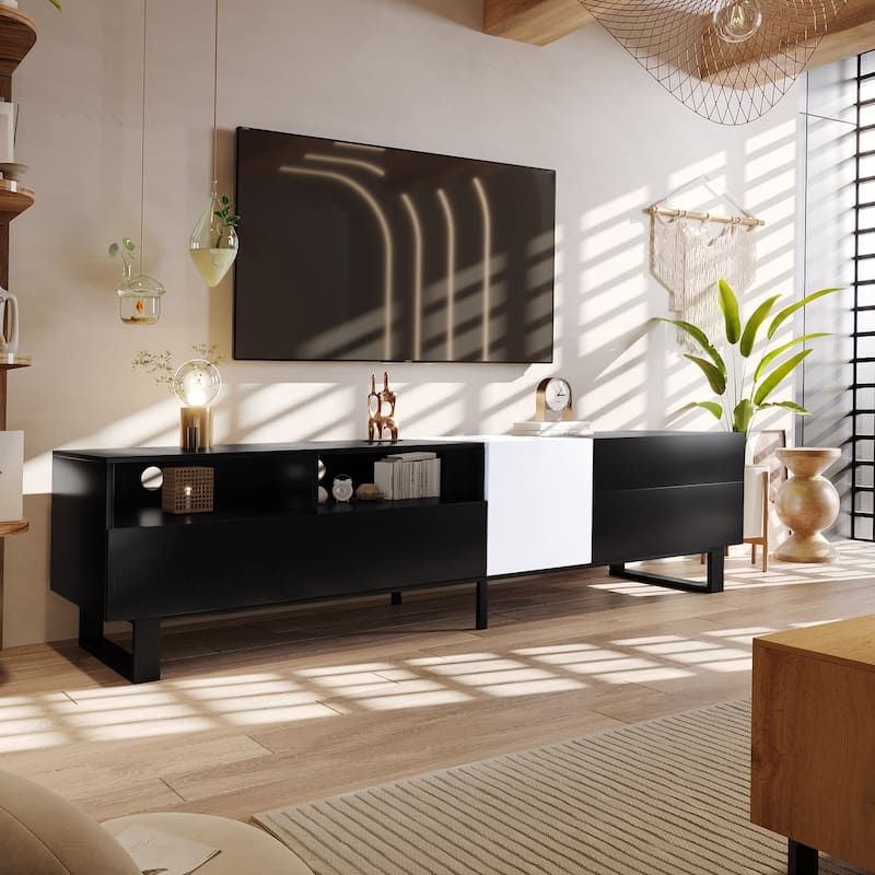 Double Storage Space Modern TV Stand - 70.90" x 15.00"