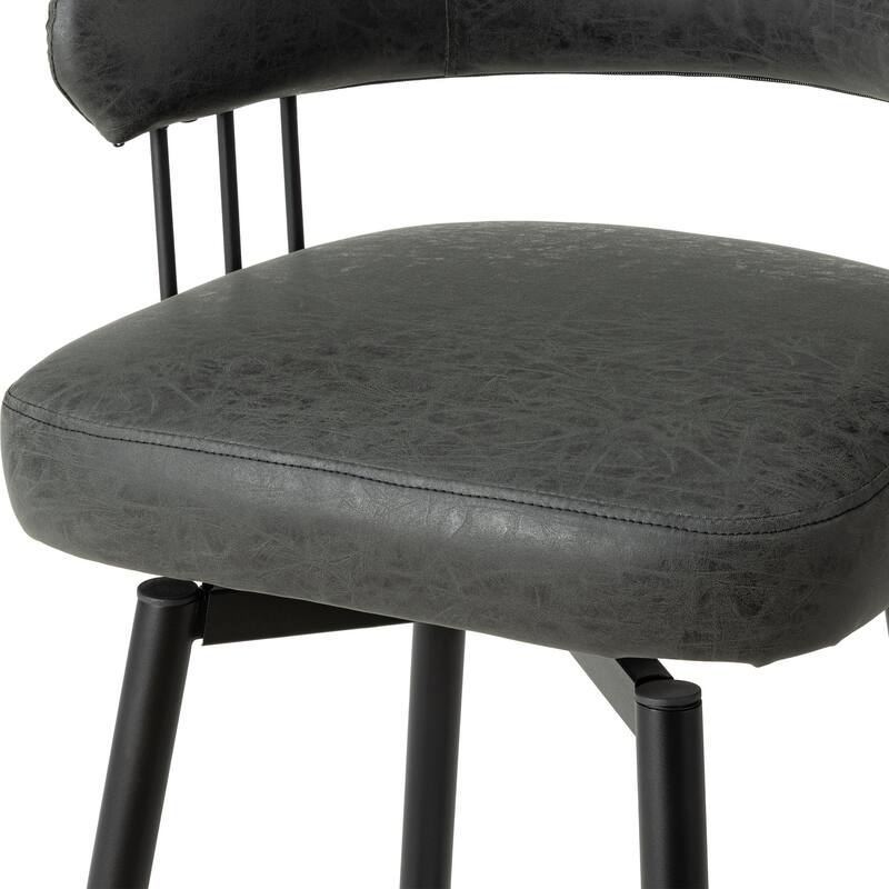 Glitzhome 26 or 31 Inches Modern Upholstered Swivel Counter Height Bar Stools