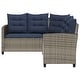 preview thumbnail 25 of 152, vidaXL Patio Sofa with Cushions Outdoor Seating Sectional Sofa Poly Rattan