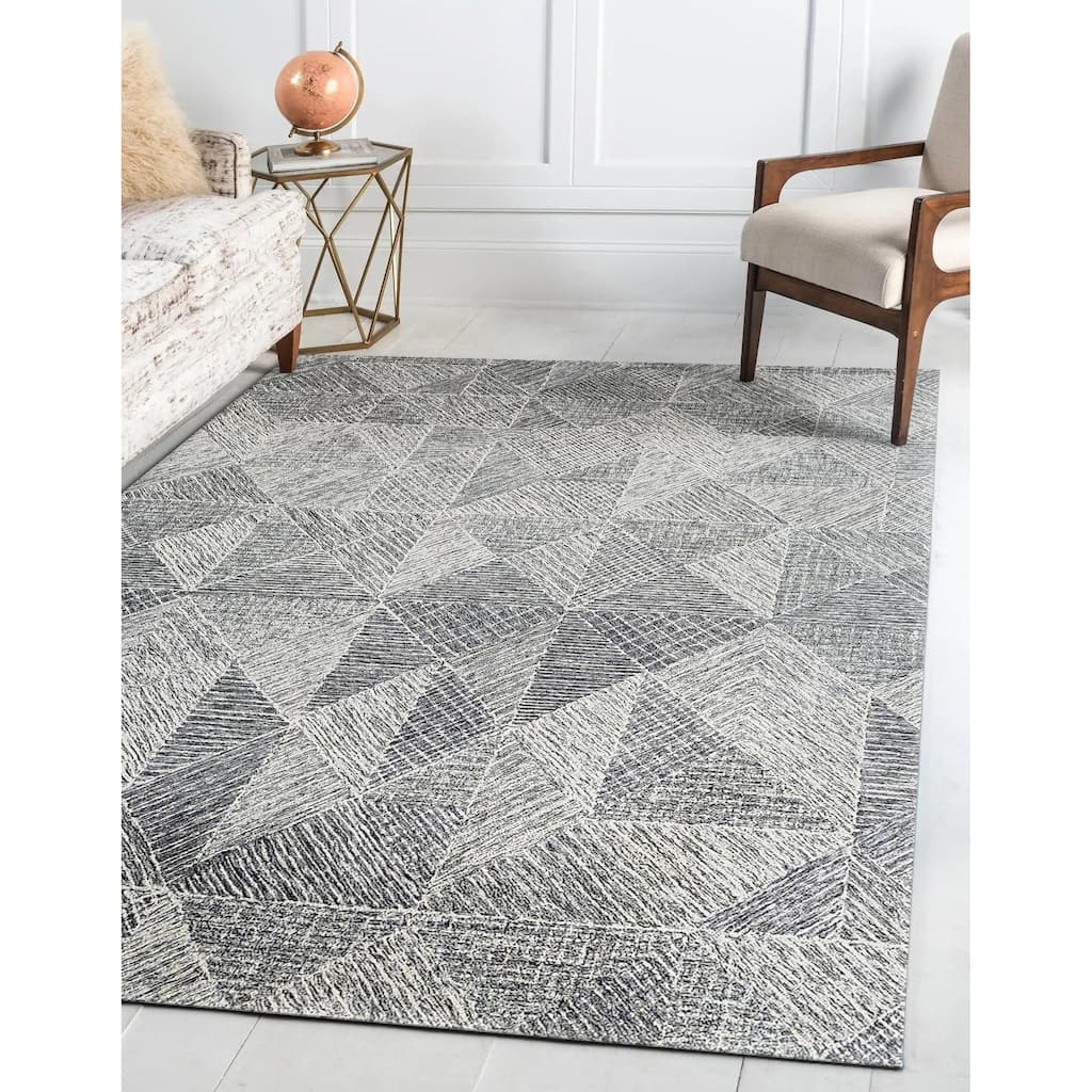 EXQUISITE RUGS Caprice Hand-tufted New Zealand Wool Beige/Ivory Area Rug.