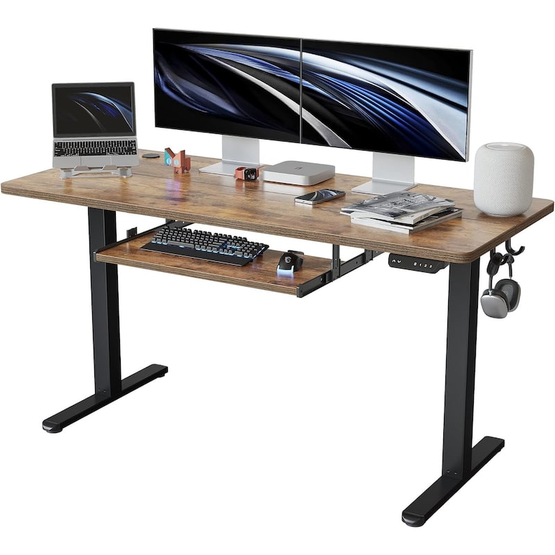 FEZIBO/Home Office Furniture/Wood/Desk With Keyboard Tray/Desks