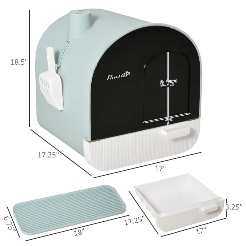 PawHut Cat Litter Box with Lid
