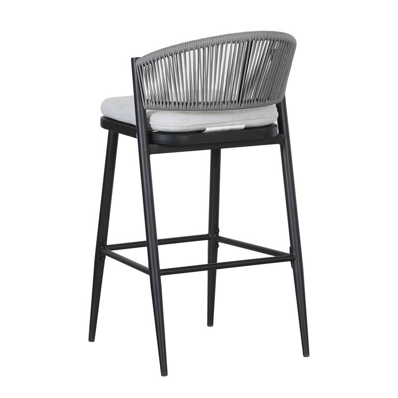 Christopher Knight Home - Beverly Outdoor Barstools with Scallop Backrest, Set of 2