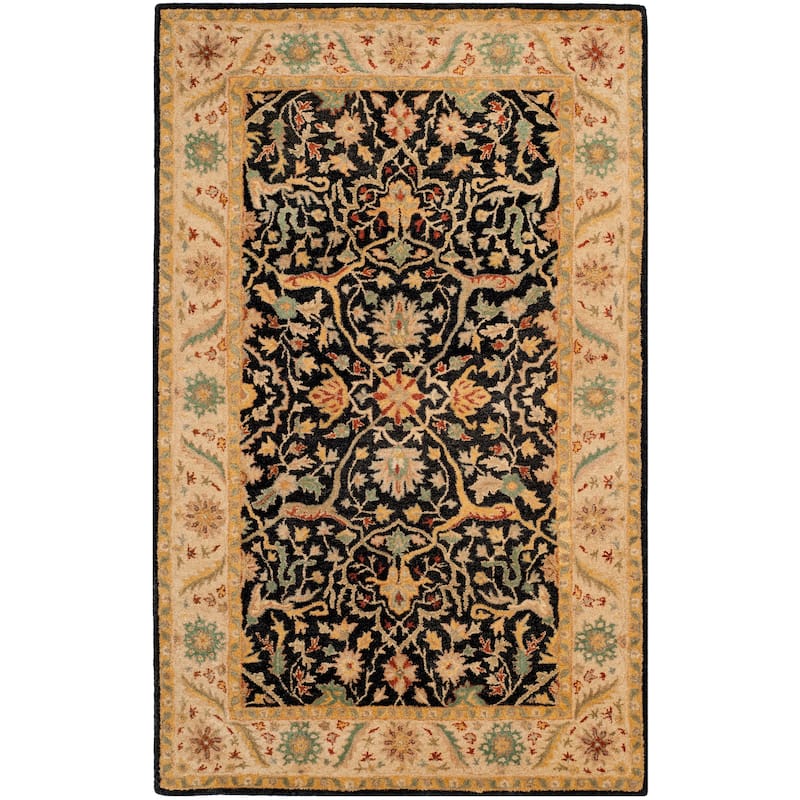 SAFAVIEH Handmade Antiquity Loana Traditional Oriental Wool Rug - 5' x 8' - Black