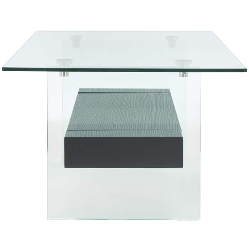 SAFAVIEH Kayley Modern Glass Coffee Table - 43.3" x 23.6" x 16.5"