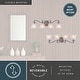 preview thumbnail 4 of 7, Standford 4-Light 26 in. W Brushed Nickel Traditional Bathroom Vanity Lighting Fixture, White Alabaster Glass Shade, Dimmable