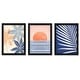 preview thumbnail 3 of 4, Modern Hawaiian Sun Modern Tropical Modern Tropical - 3 Piece Framed Gallery Art Set 11 x 14 - Black