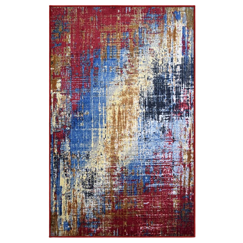 Superior Watley Printed Non-Slip Washable Indoor Area Rug
