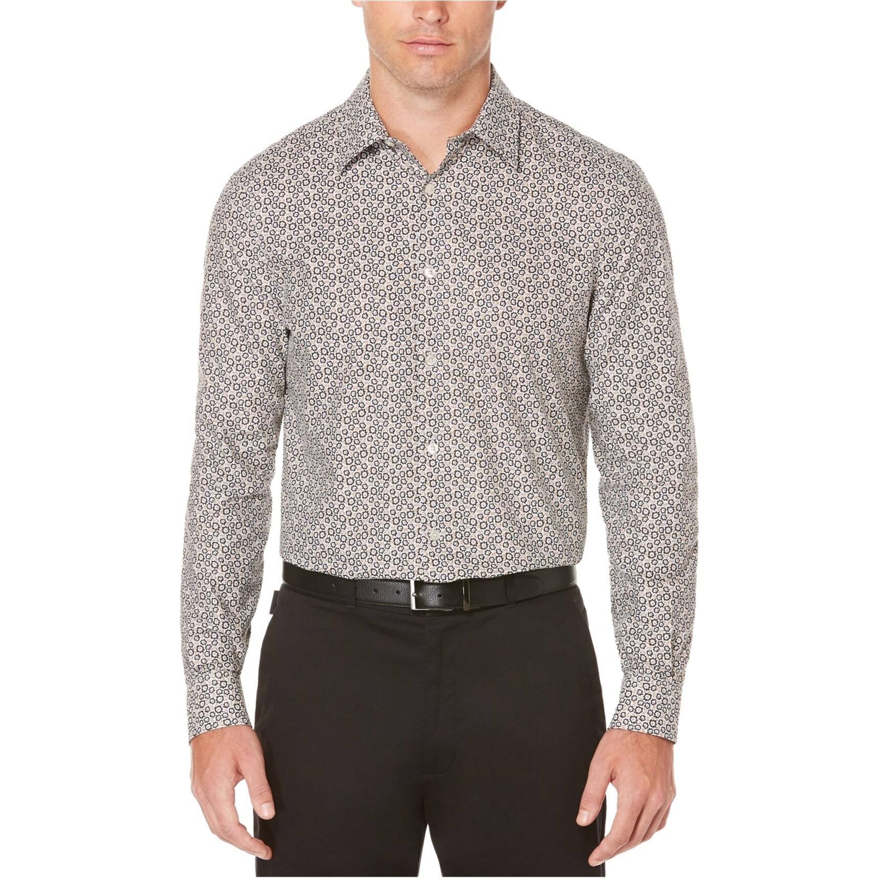 Shop Perry Ellis Mens Oxford Button Up Shirt Blue Xlt