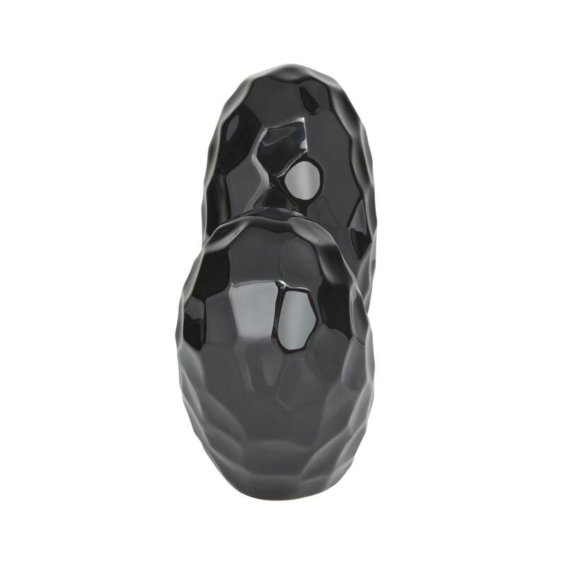 Gold, Black, Silver or White Porcelain Ceramic Dimensional Angled Origami Inspired Heart Decorative Sculpture