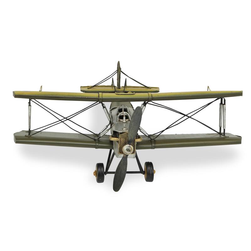 Multicolor Metal Yellow Brown Plane Model