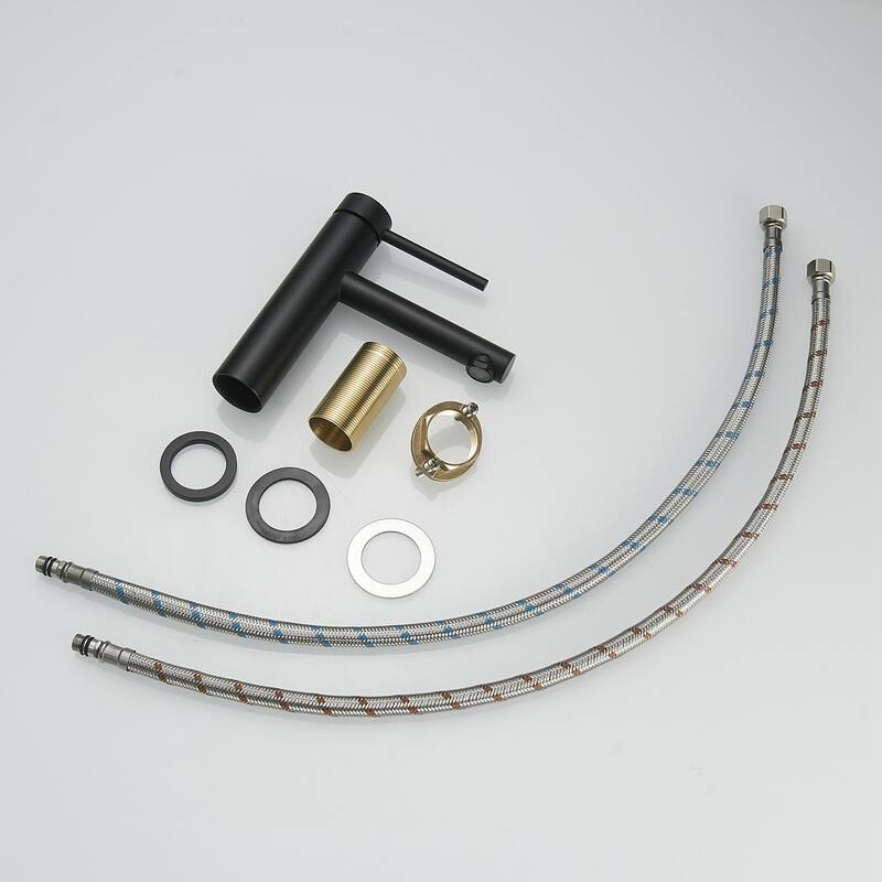 Single-Hole Widespread Bathroom Faucet with Deck Plate
