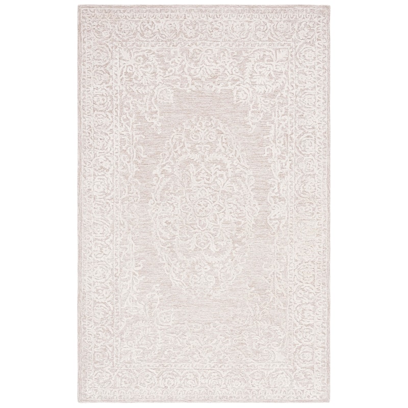 SAFAVIEH Handmade Precious Jackeline Rug - 6' Square - Beige/Ivory