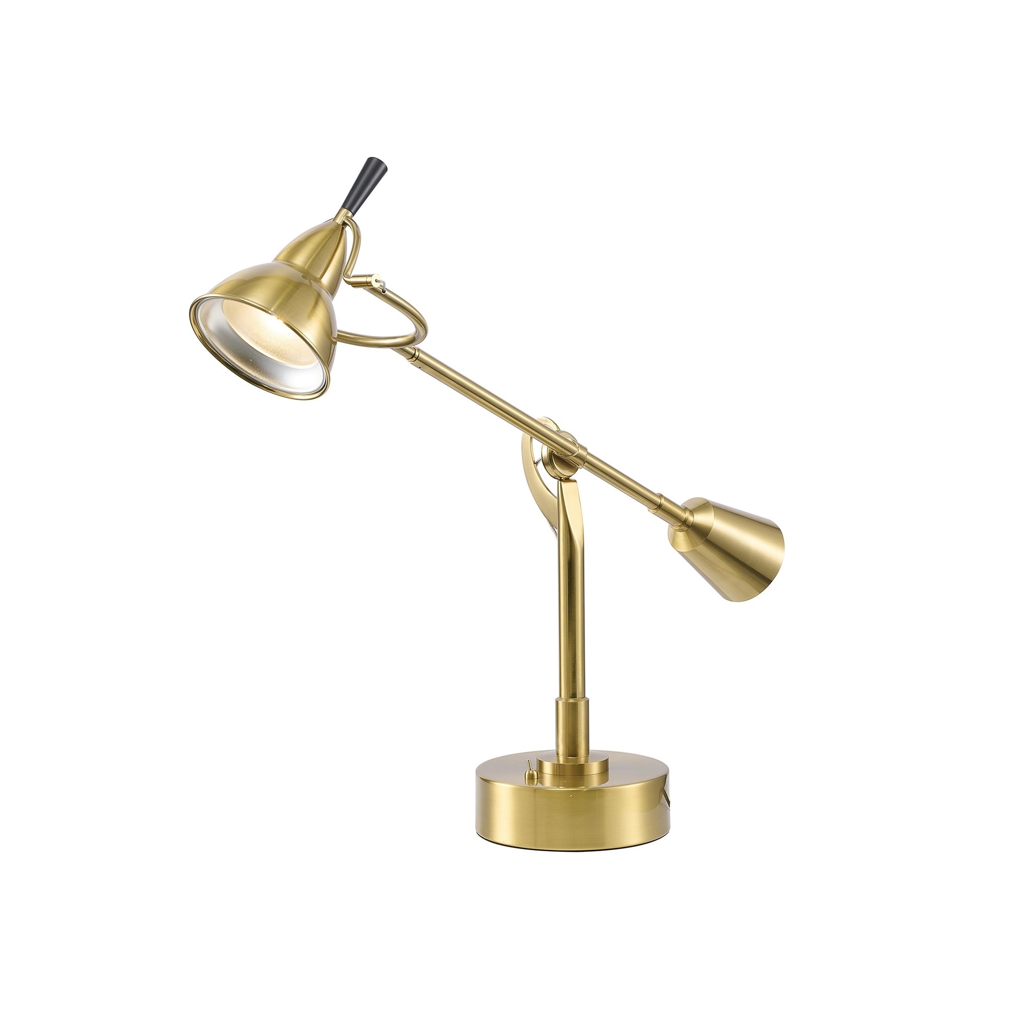 Transitional 1-Light Brass Iron Table Lamp