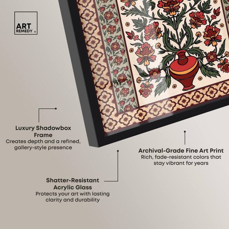 Royal Floral Mat Shadowbox by Art Remedy