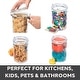 preview thumbnail 3 of 3, Clear Canister Set with Clamp Lids