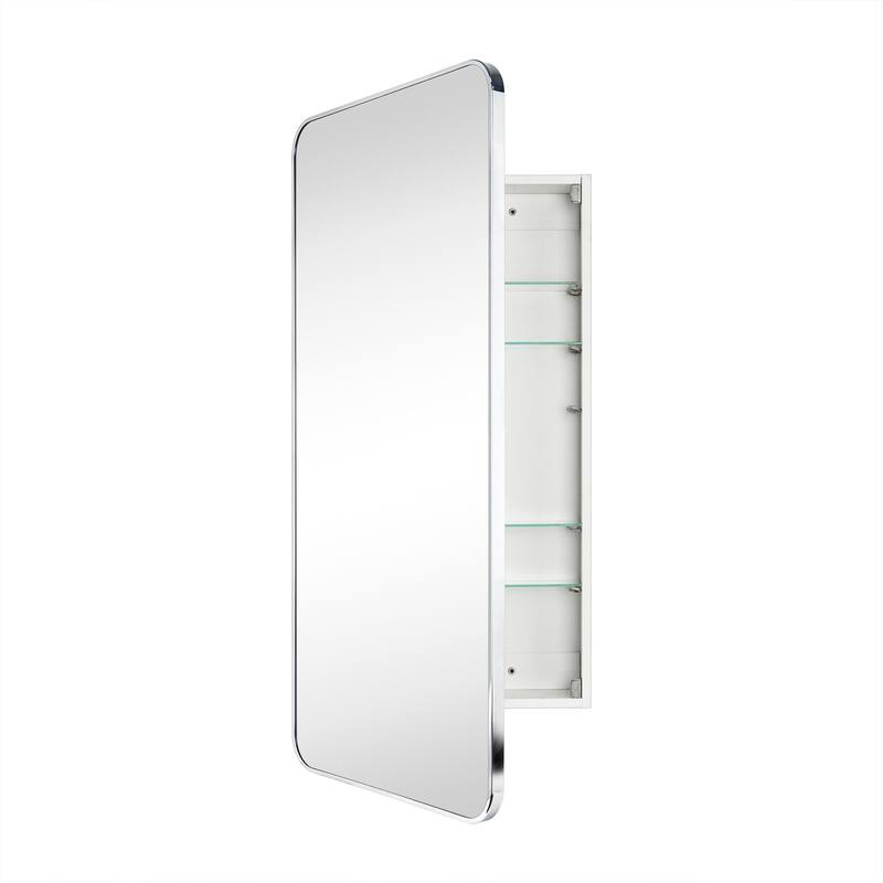 TEHOME Garnes Recessed or Surface Mount Framed Medicine Cabinet with Adjustable Shelves