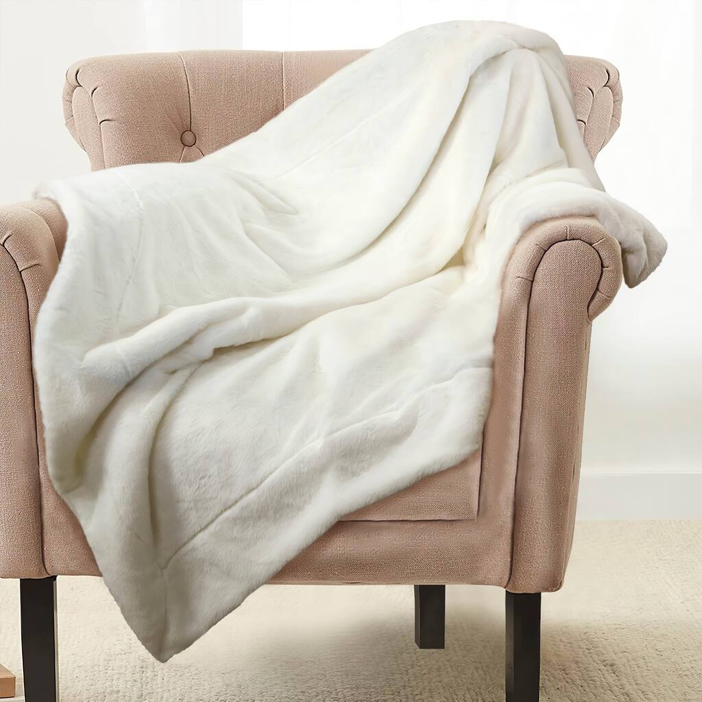 Riverbrook Home Rabbit Faux Fur Throw