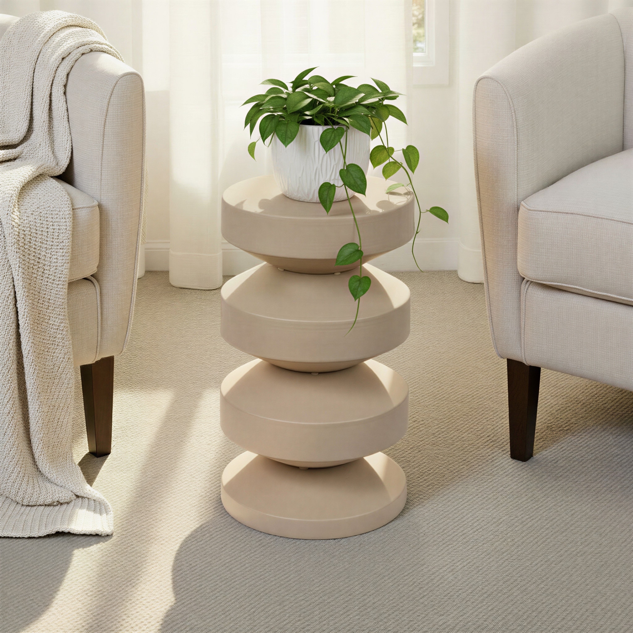 Metal Accordion Side Table