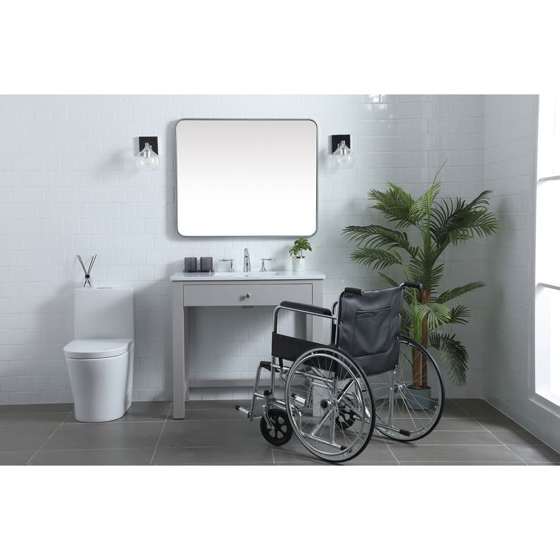 Elegant Lighting VF14836 Hudson 36" Free Standing Single Basin Vanity