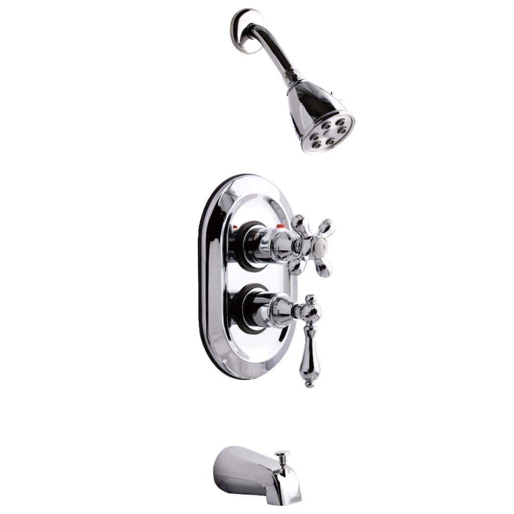 Kingston Brass Tub and Shower Trim Package with 1.8 GPM Multi Function