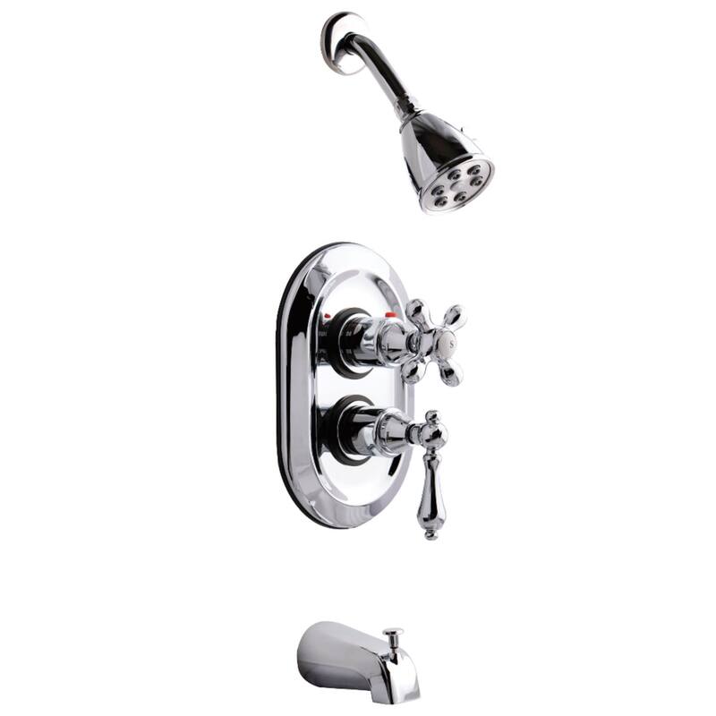 Kingston Brass Tub and Shower Trim Package with 1.8 GPM Multi Function