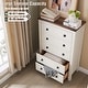 preview thumbnail 22 of 26, 48" Tall Farmhouse 5 Drawer Wood Dresser, Chest of Drawers for Bedroom