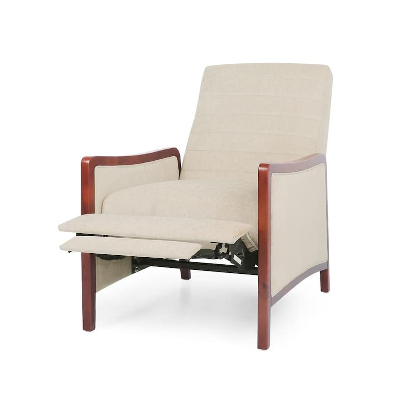 Mid-Century Modern Fabric Recliner Chair by Christopher Knight Home