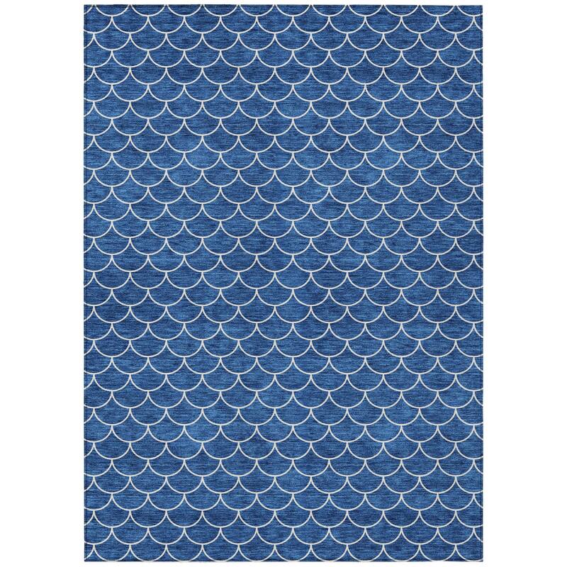 HomeRoots Geometric Transitional Rectangle Outdoor Rug