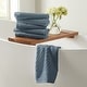preview thumbnail 114 of 193, Linery & Co. Cotton Diamond Waffle Texture Bath Towels. Hand Towel (Pack of 6) - Blue