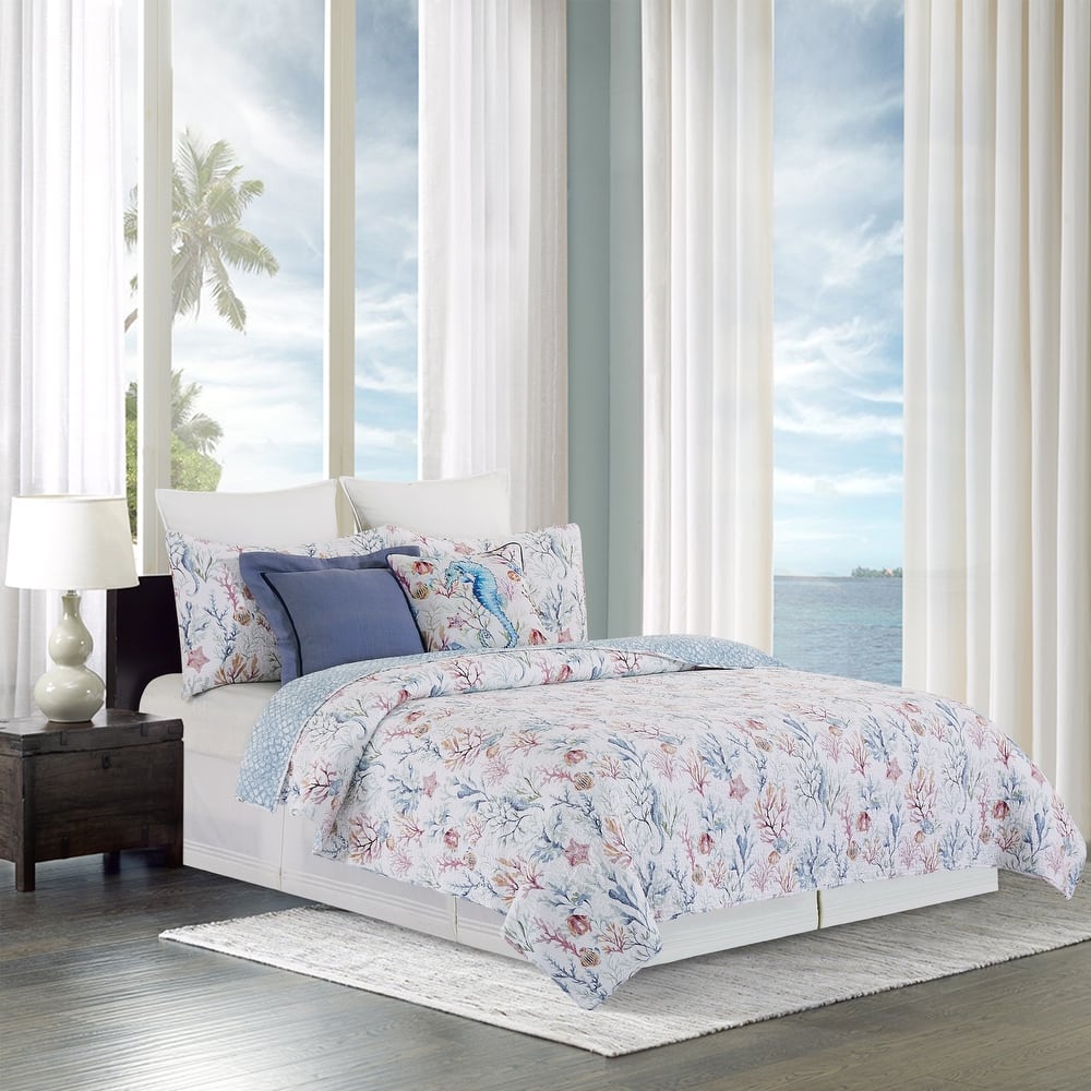Nori Coral Quilt Set Bedding Collection