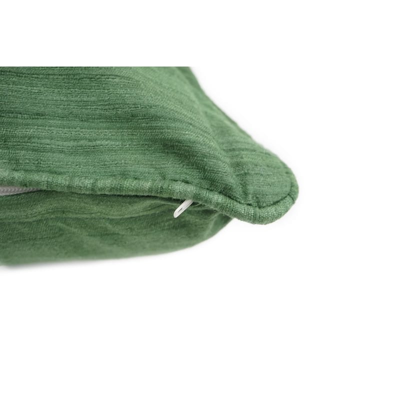 Home&Manor Raw Silk Throw Pillow 18" Green