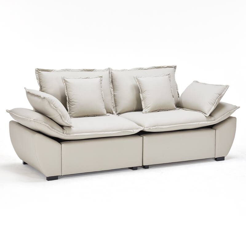 Oversized Upholstered Sofas with Deep Seat for Living Room