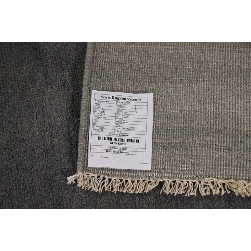 Contemporary Gabbeh Oriental Area Rug Handmade Wool Carpet - 6'9" x 9'9"
