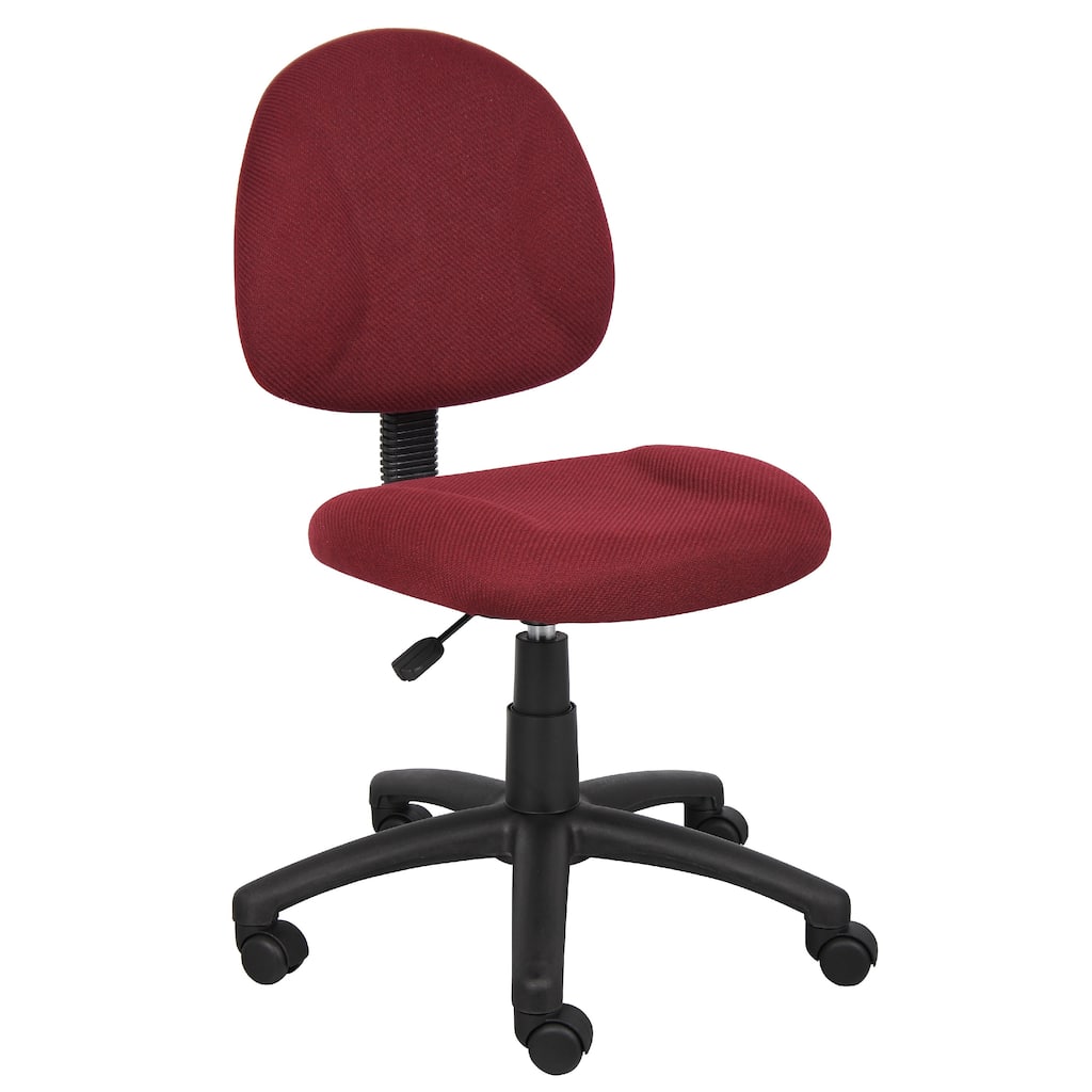 Jea Swivel Posture Chair, Contoured Back, Burgundy Red Tweed, Wheels
