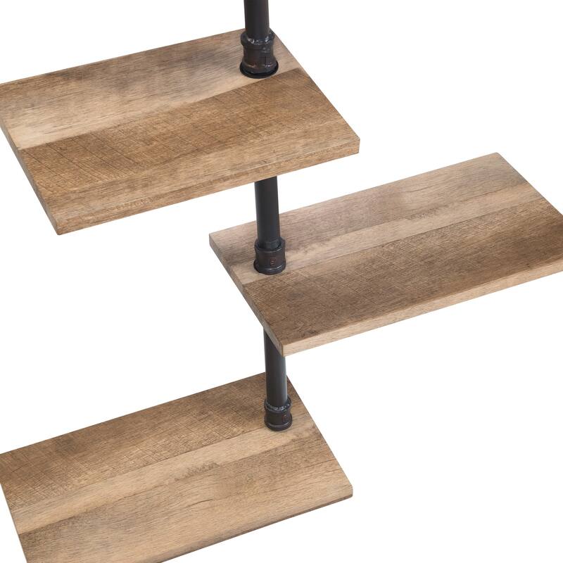 Leyva Industrial 3-tier Floating Wall Shelf by Carbon Loft