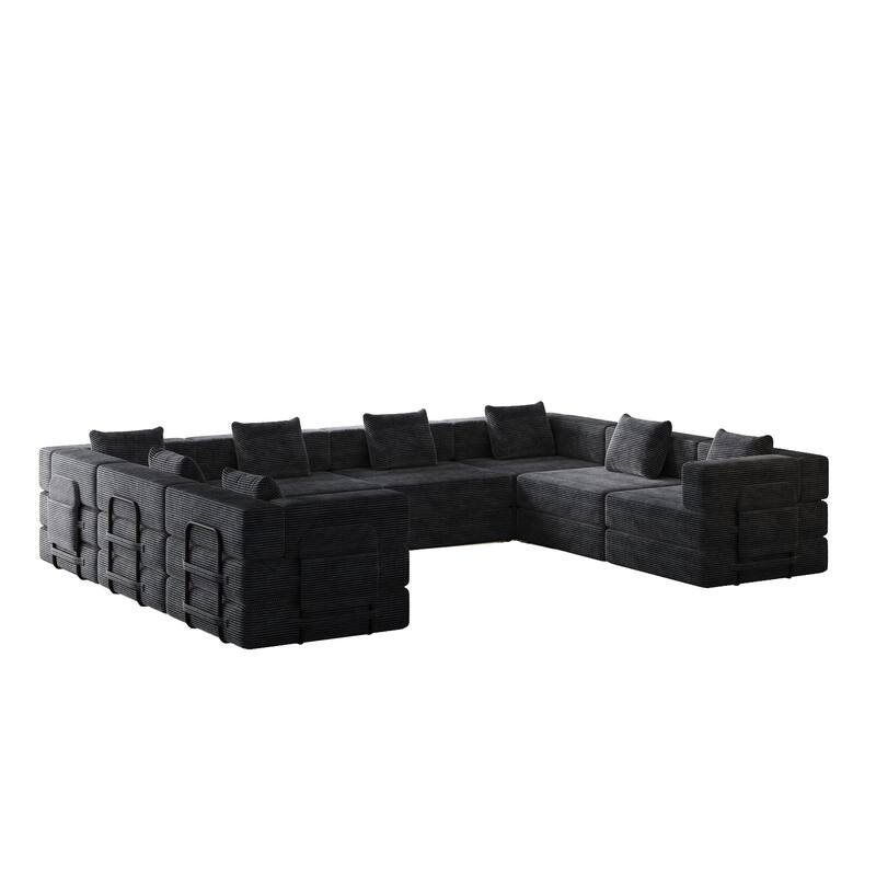 Oversized Corduroy Modular Splicing Sectional Sofa, Freely Combined