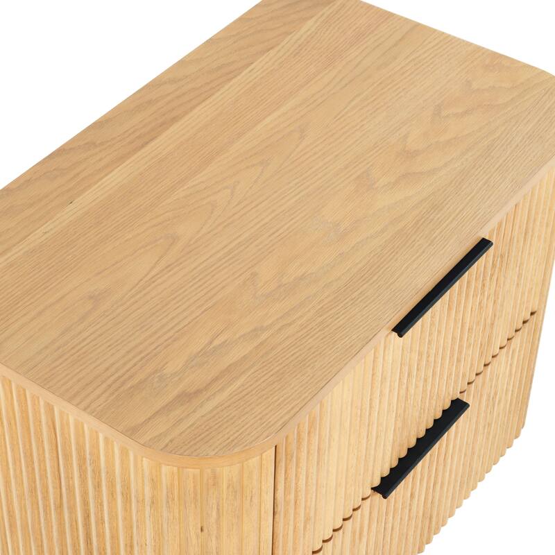 SAFAVIEH Couture Barrymore Reeded Wood 2-Drawer Nightstand