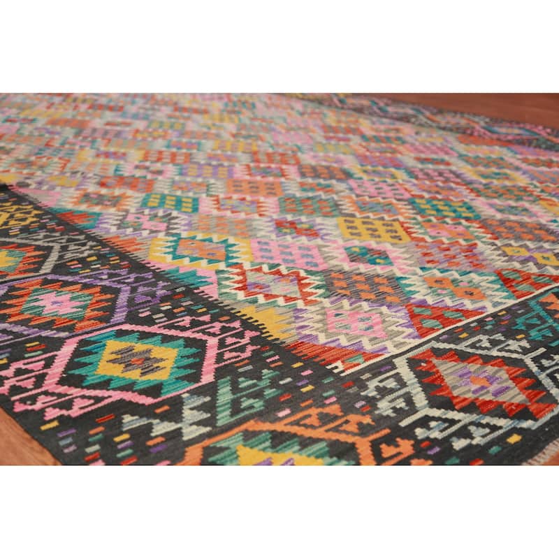 All-Over Kilim Oriental Large Rug Hand-Woven Wool Carpet - 10'3"x 16'4"
