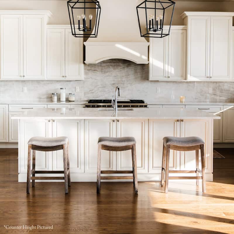 Maven Lane 31" Adrien Saddle Kitchen Bar Height Stool - N/A
