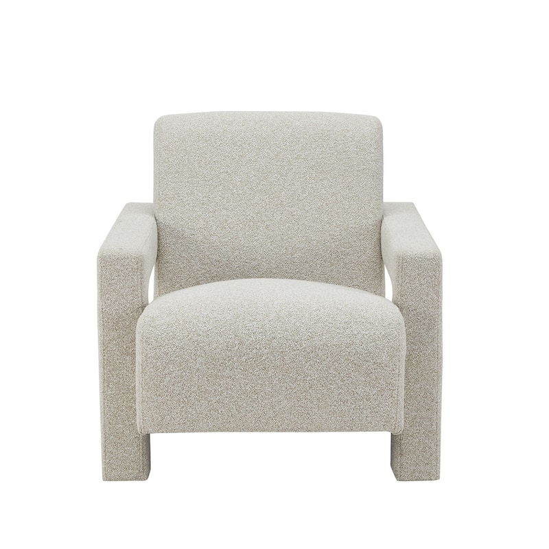 Modrest Wylie Modern Beige Fabric Accent Chair
