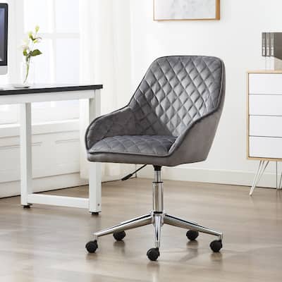 Porthos Home Vinita Height Adjustable Swivel Office Chair, Velvet Upholstery