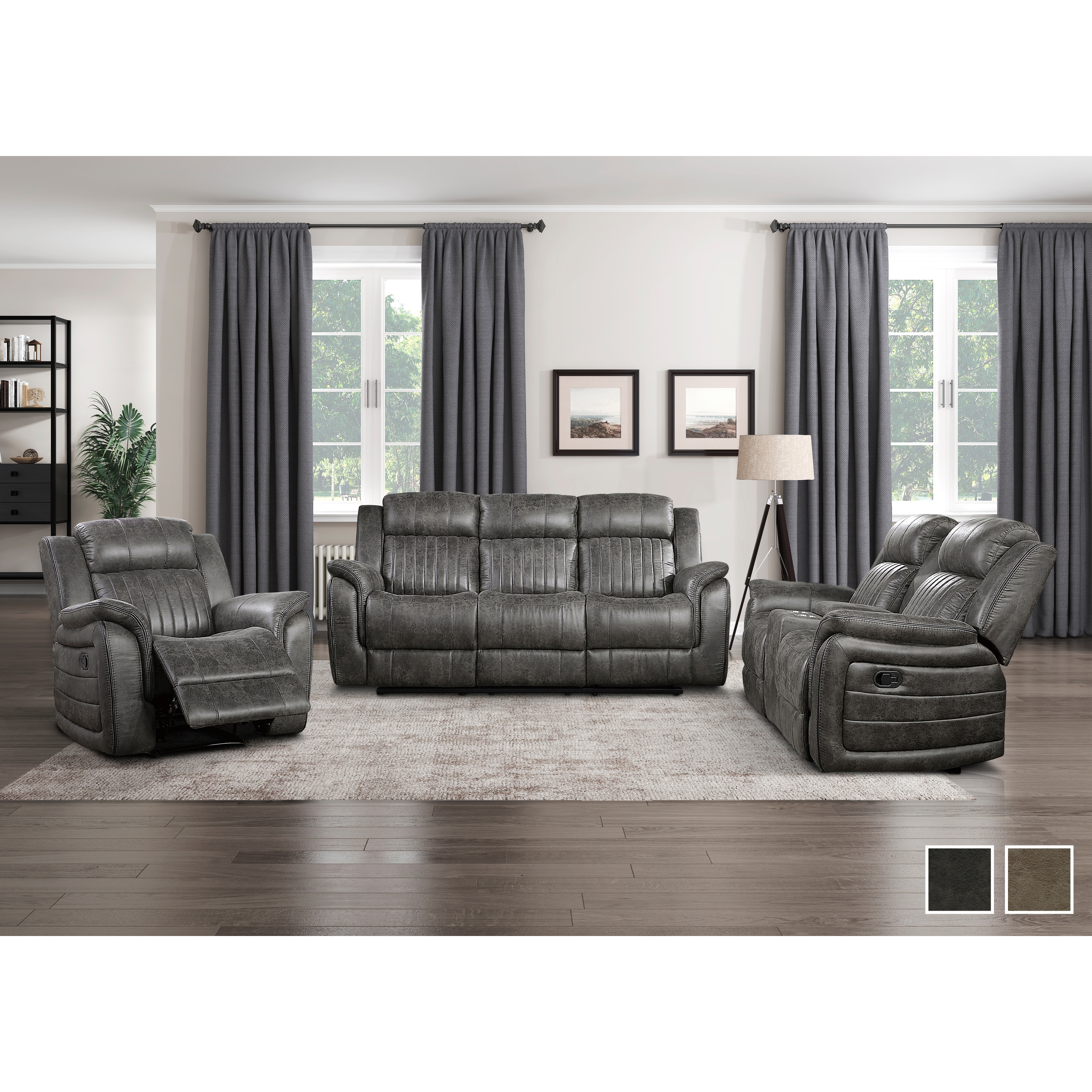 Fremont & Park Lonan 3-Piece Reclining Living Room Set
