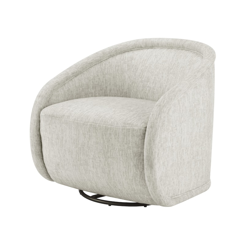 NPD Furniture Margareth Fabric Swivel Accent Arm Chair