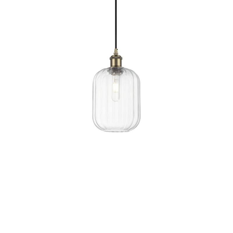 Innovations Lighting 516-1P-12-7 Preston Pendant Preston 7" Wide Mini - Antique Brass / Clear