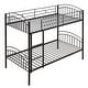 preview thumbnail 3 of 11, Twin Over Twin Metal Bunk Bed Ideal for Kids Rooms and Guest Spaces