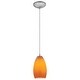 preview thumbnail 1 of 0, Access Lighting Champagne Steel Integrated LED Cord Pendant, Maya Shade