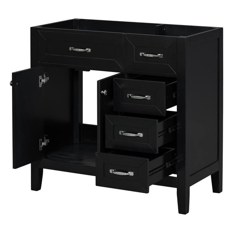 35.5" Bathroom Vanity with Drawers and Solid Frame（No Sink）