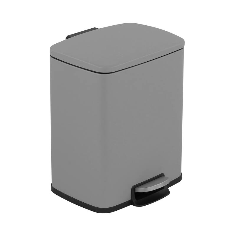 Innovaze 5.3 Gal./20 Liter Rectangular Stainless Steel step-on Trash Can for kitchen